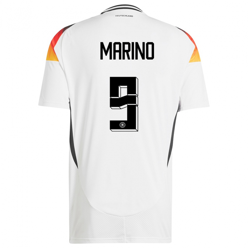 Niño Camiseta Alemania Stefano Marino #9 Blanco 1ª Equipación 24-26 La Camisa