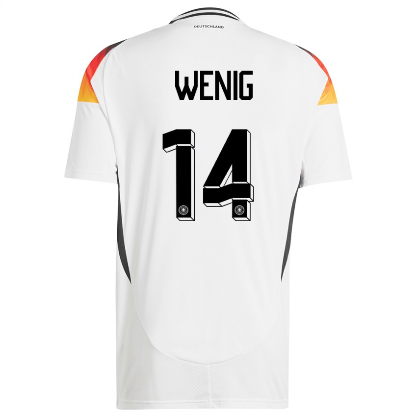 Niño Camiseta Alemania Marcel Wenig #14 Blanco 1ª Equipación 24-26 La Camisa