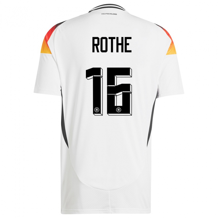 Niño Camiseta Alemania Tom Rothe #16 Blanco 1ª Equipación 24-26 La Camisa
