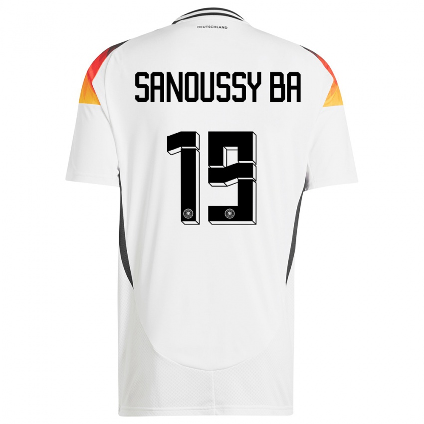 Niño Camiseta Alemania Sanoussy Ba #19 Blanco 1ª Equipación 24-26 La Camisa