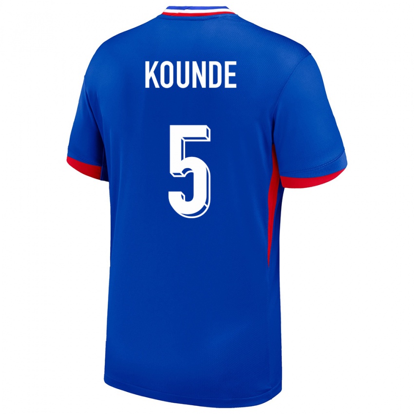 Niño Camiseta Francia Jules Kounde #5 Azul 1ª Equipación 24-26 La Camisa