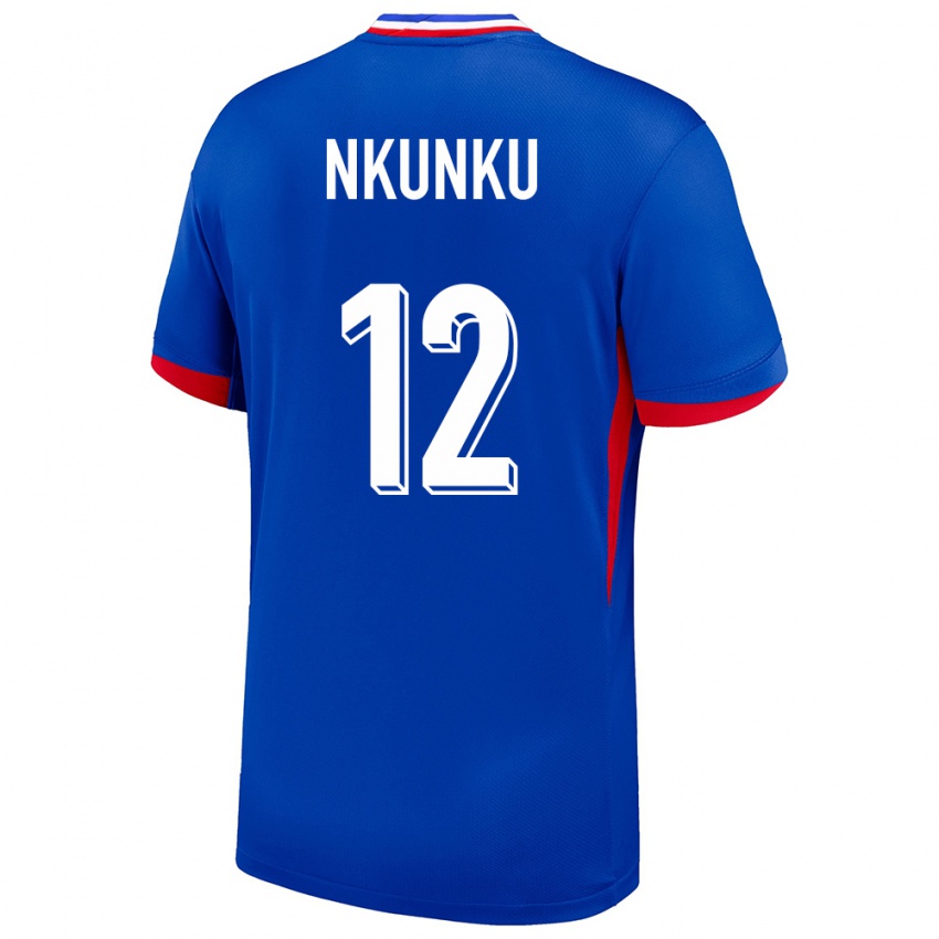 Niño Camiseta Francia Christopher Nkunku #12 Azul 1ª Equipación 24-26 La Camisa