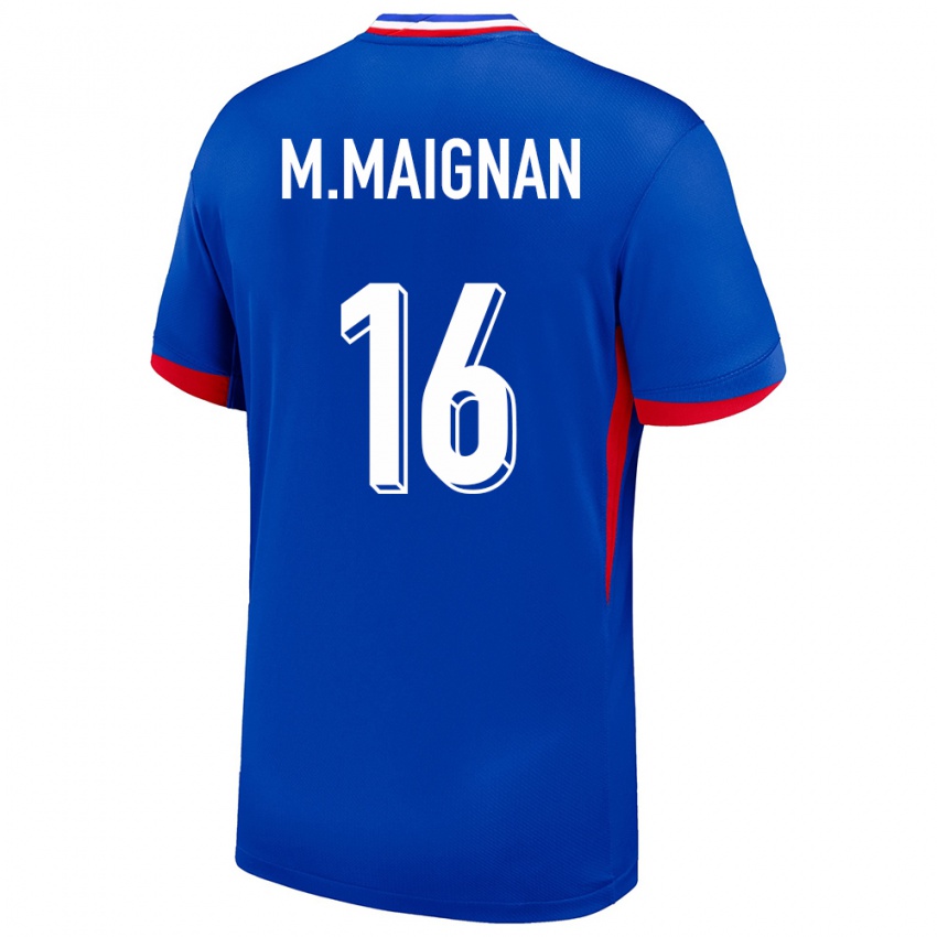 Niño Camiseta Francia Mike Maignan #16 Azul 1ª Equipación 24-26 La Camisa