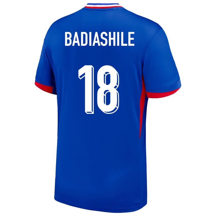 Niño Camiseta Francia Benoit Badiashile #18 Azul 1ª Equipación 24-26 La Camisa