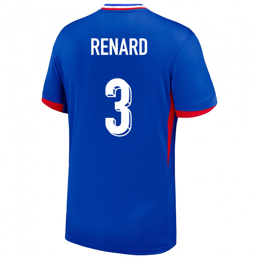 Niño Camiseta Francia Wendie Renard #3 Azul 1ª Equipación 24-26 La Camisa