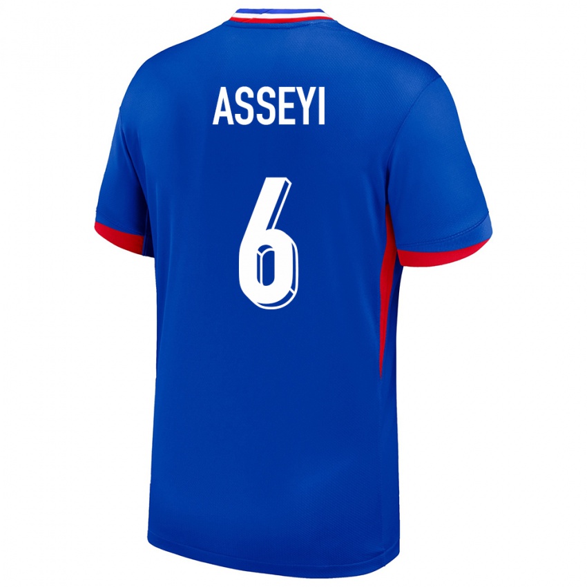 Niño Camiseta Francia Viviane Asseyi #6 Azul 1ª Equipación 24-26 La Camisa