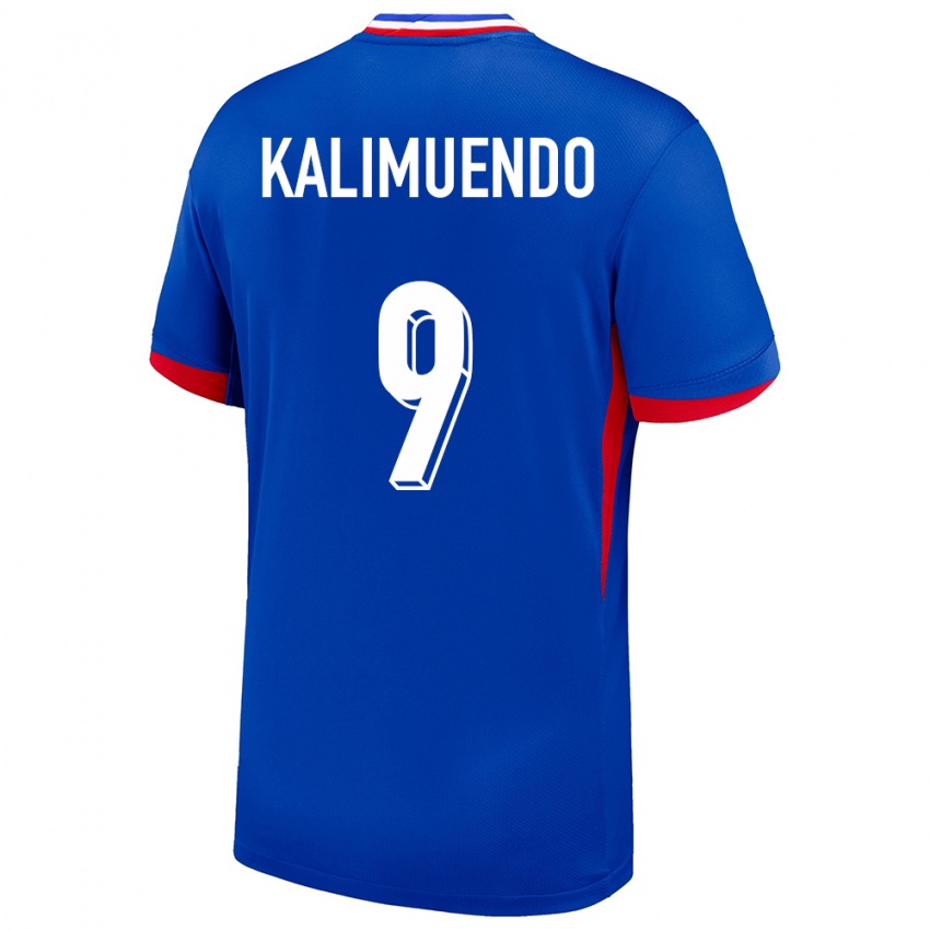 Niño Camiseta Francia Arnaud Kalimuendo #9 Azul 1ª Equipación 24-26 La Camisa