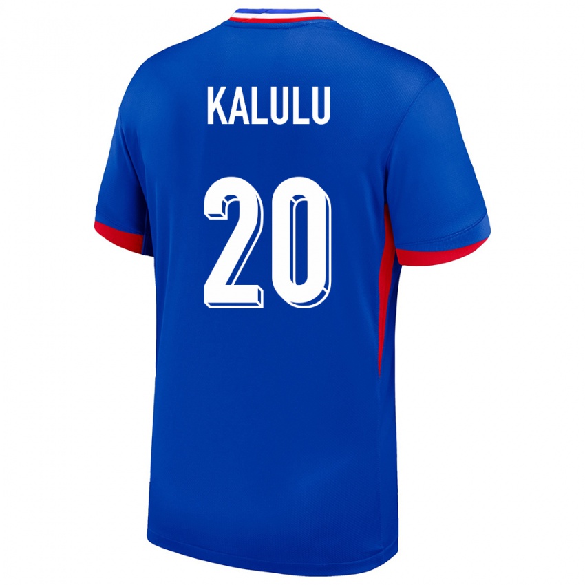 Niño Camiseta Francia Pierre Kalulu #20 Azul 1ª Equipación 24-26 La Camisa