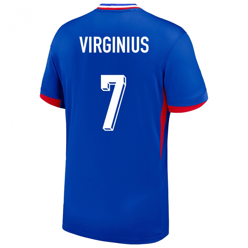 Niño Camiseta Francia Alan Virginius #7 Azul 1ª Equipación 24-26 La Camisa