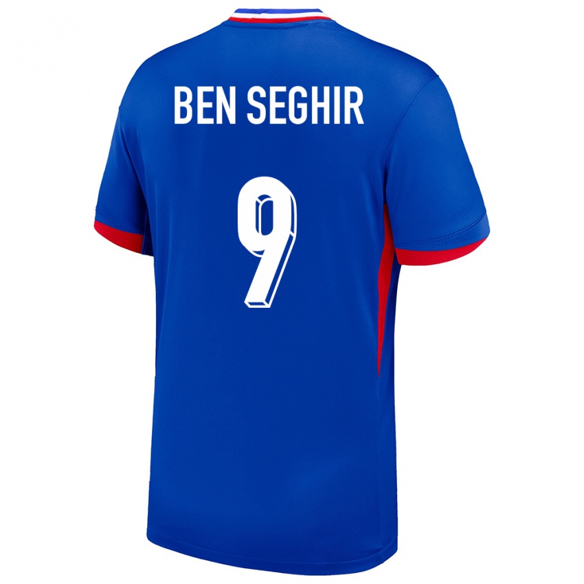 Niño Camiseta Francia Salim Ben Seghir #9 Azul 1ª Equipación 24-26 La Camisa