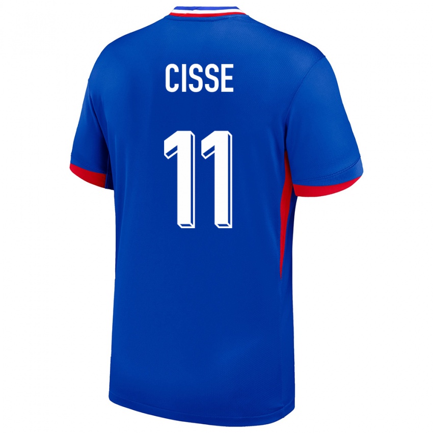 Niño Camiseta Francia Lamine Cisse #11 Azul 1ª Equipación 24-26 La Camisa
