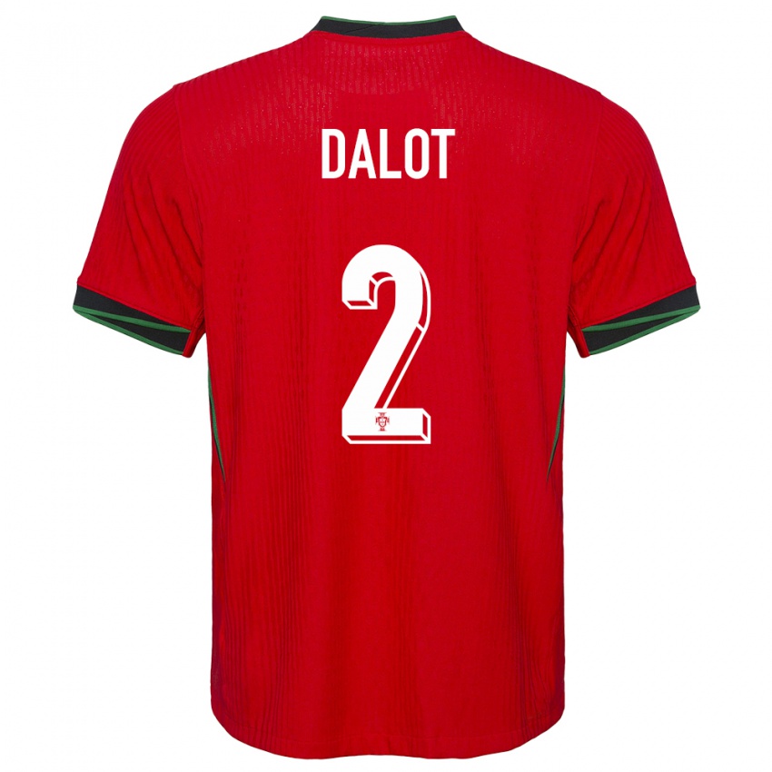 Niño Camiseta Portugal Diogo Dalot #2 Rojo 1ª Equipación 24-26 La Camisa