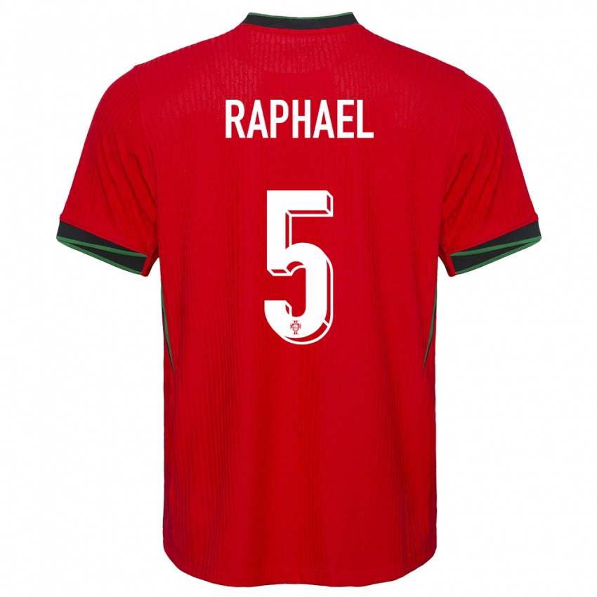 Niño Camiseta Portugal Raphael Guerreiro #5 Rojo 1ª Equipación 24-26 La Camisa