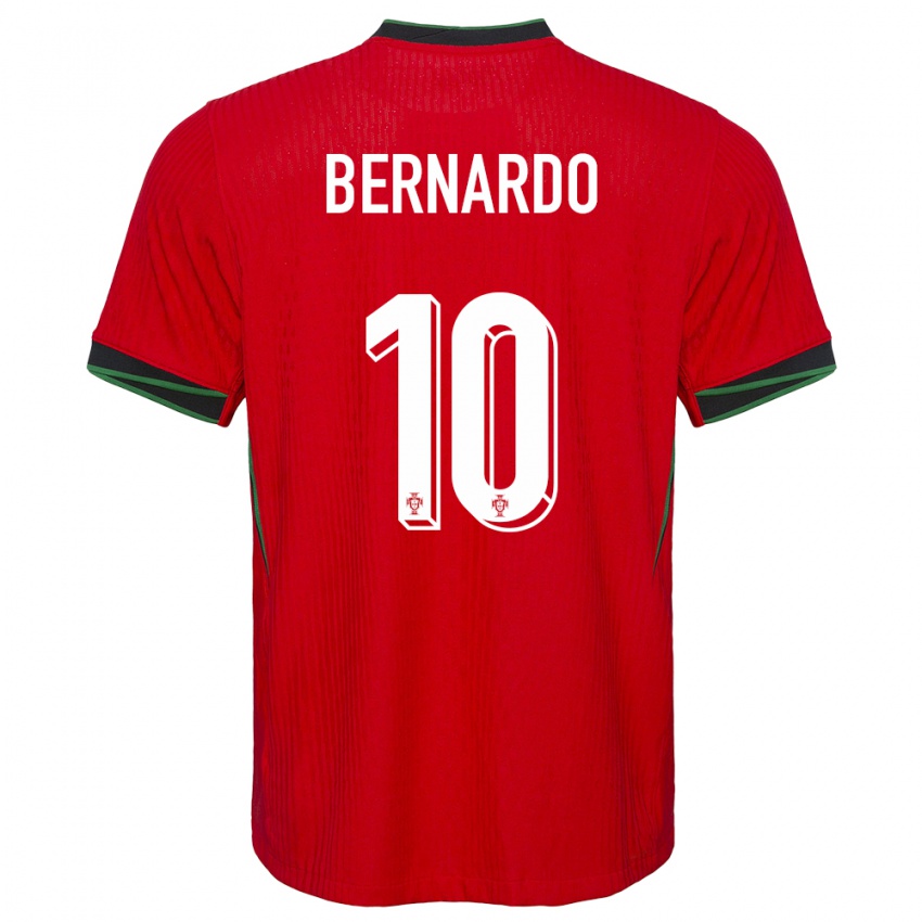 Niño Camiseta Portugal Bernardo Silva #10 Rojo 1ª Equipación 24-26 La Camisa