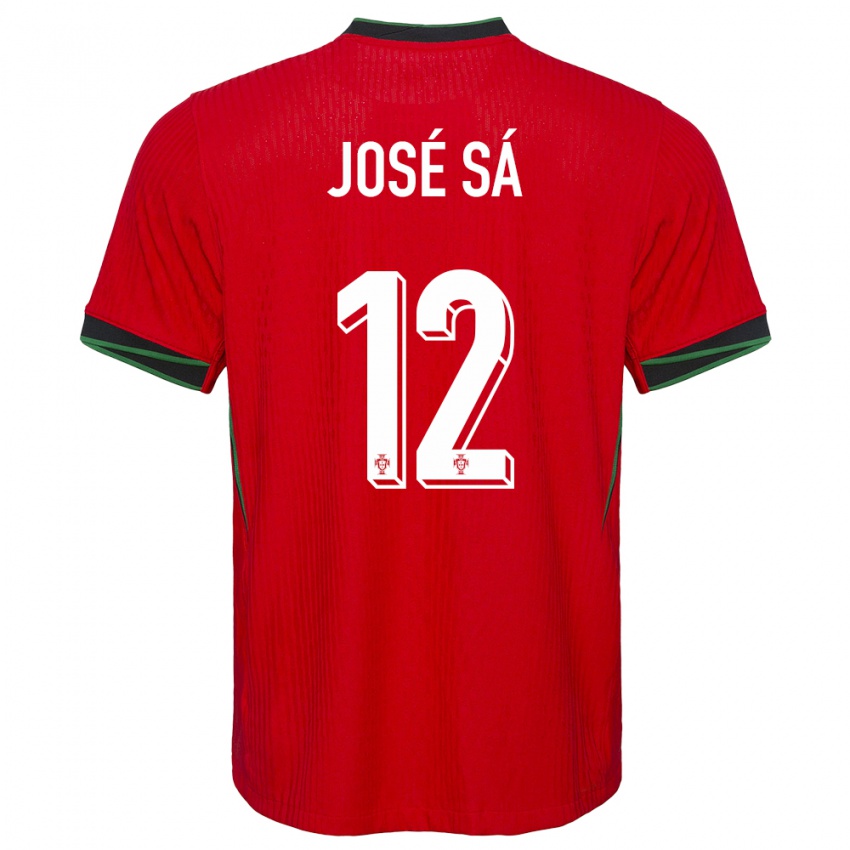Niño Camiseta Portugal Jose Sa #12 Rojo 1ª Equipación 24-26 La Camisa