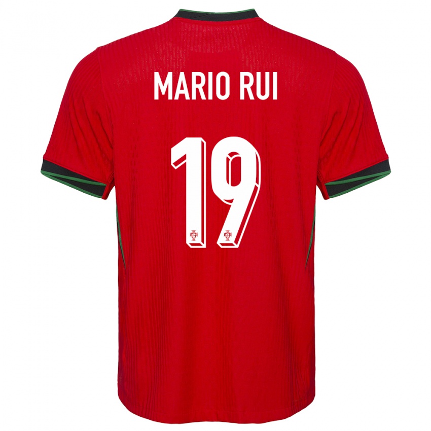 Niño Camiseta Portugal Mario Rui #19 Rojo 1ª Equipación 24-26 La Camisa