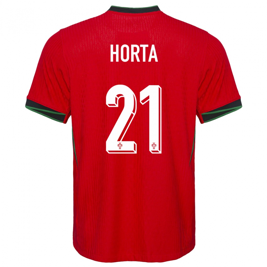 Niño Camiseta Portugal Ricardo Horta #21 Rojo 1ª Equipación 24-26 La Camisa