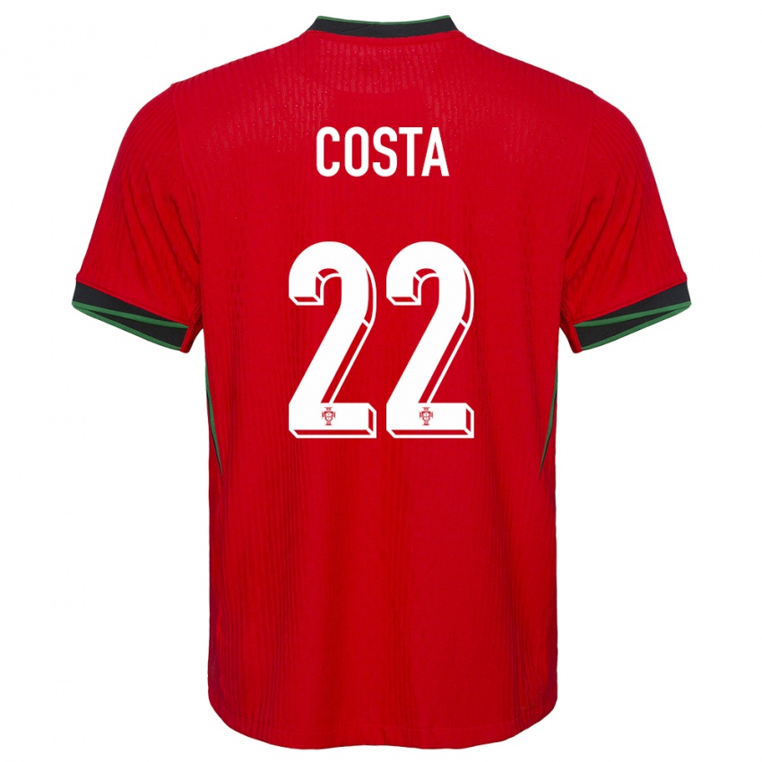 Niño Camiseta Portugal Diogo Costa #22 Rojo 1ª Equipación 24-26 La Camisa