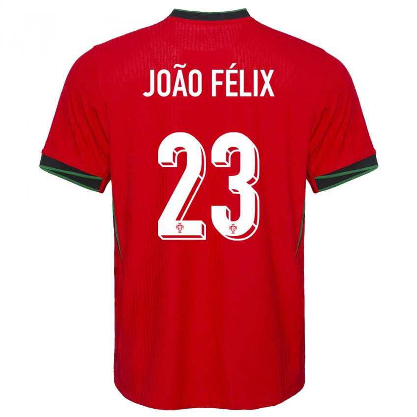 Niño Camiseta Portugal Joao Felix #23 Rojo 1ª Equipación 24-26 La Camisa