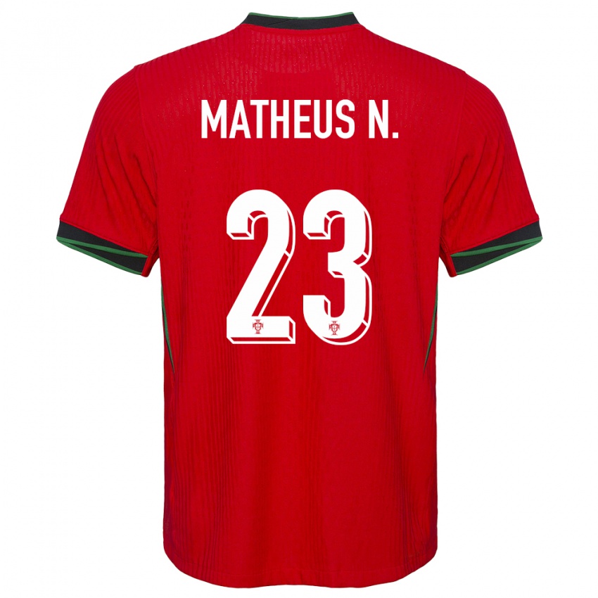 Niño Camiseta Portugal Matheus Nunes #23 Rojo 1ª Equipación 24-26 La Camisa