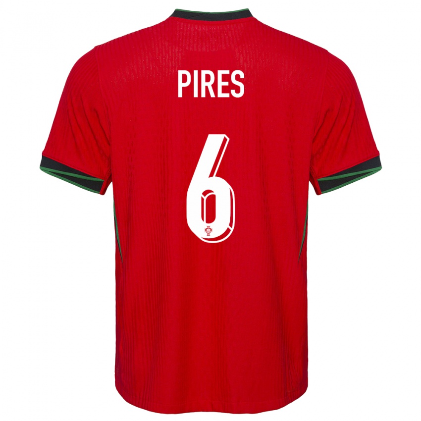 Niño Camiseta Portugal Suzane Pires #6 Rojo 1ª Equipación 24-26 La Camisa