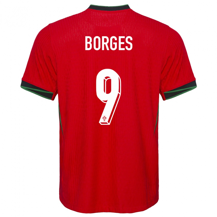 Niño Camiseta Portugal Ana Borges #9 Rojo 1ª Equipación 24-26 La Camisa