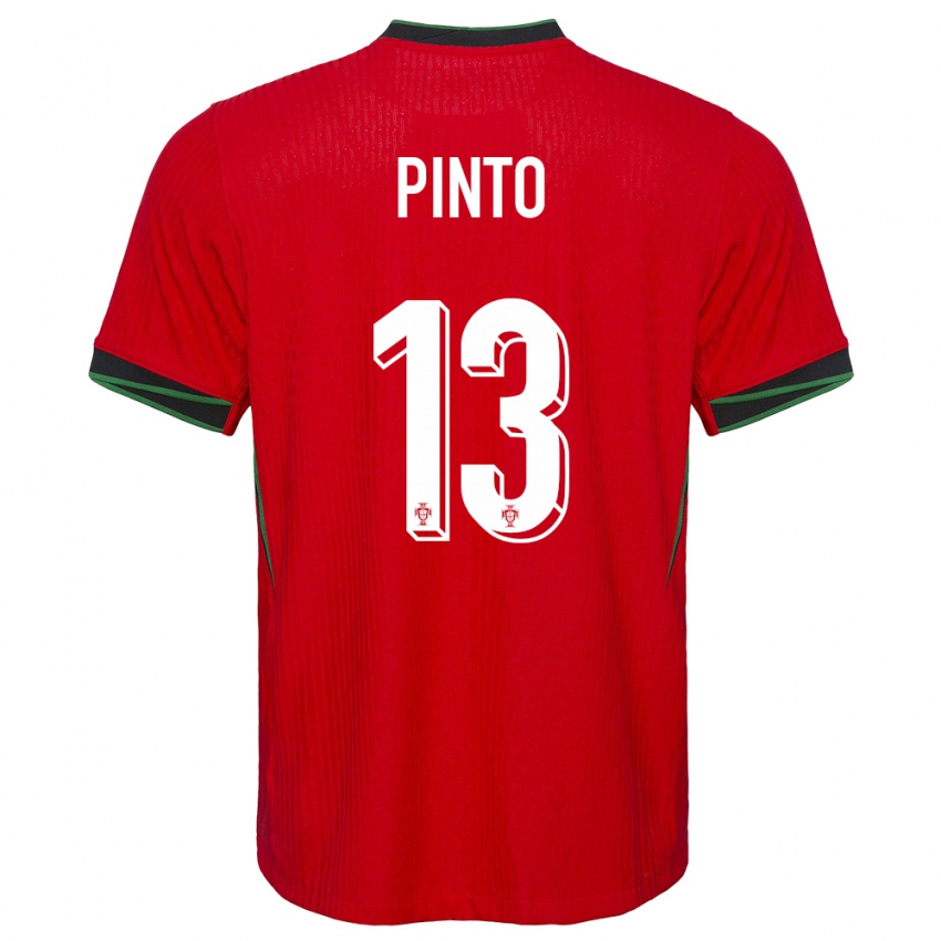 Niño Camiseta Portugal Fatima Pinto #13 Rojo 1ª Equipación 24-26 La Camisa