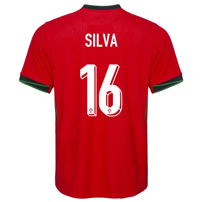 Niño Camiseta Portugal Diana Silva #16 Rojo 1ª Equipación 24-26 La Camisa