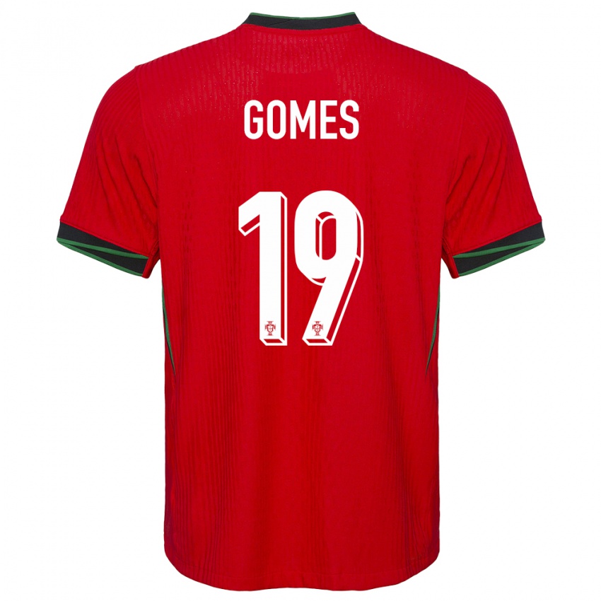 Niño Camiseta Portugal Diana Gomes #19 Rojo 1ª Equipación 24-26 La Camisa
