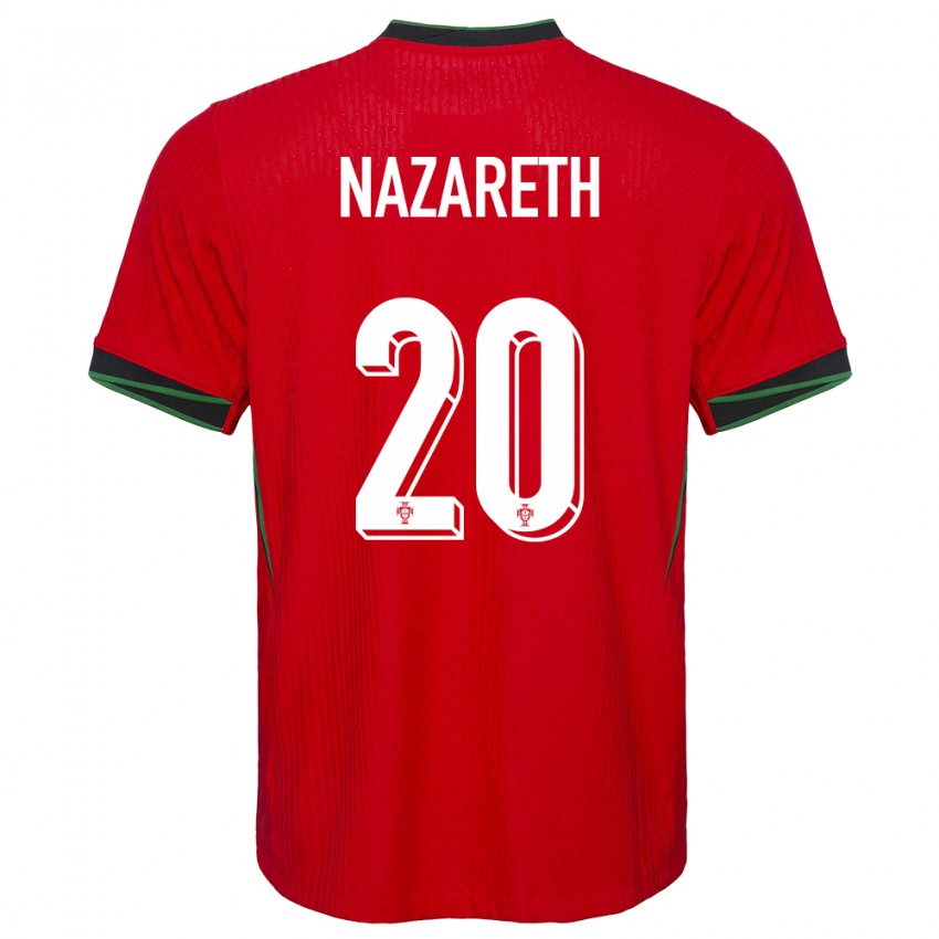 Niño Camiseta Portugal Kika Nazareth #20 Rojo 1ª Equipación 24-26 La Camisa
