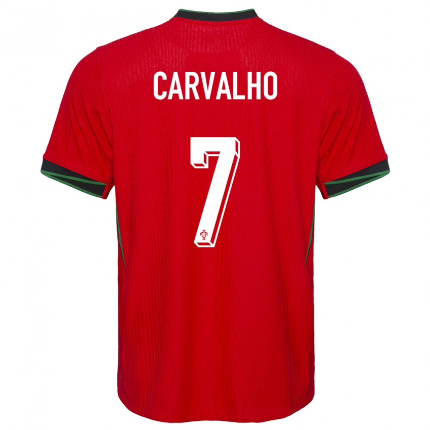 Niño Camiseta Portugal Fabio Carvalho #7 Rojo 1ª Equipación 24-26 La Camisa