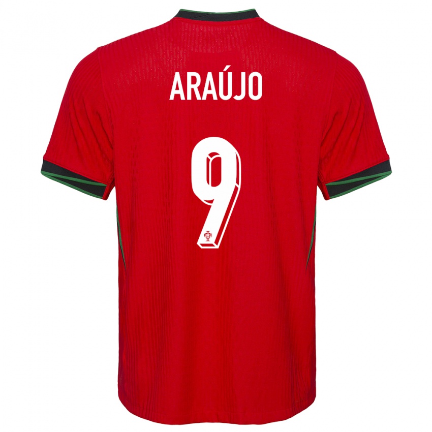 Niño Camiseta Portugal Henrique Araujo #9 Rojo 1ª Equipación 24-26 La Camisa