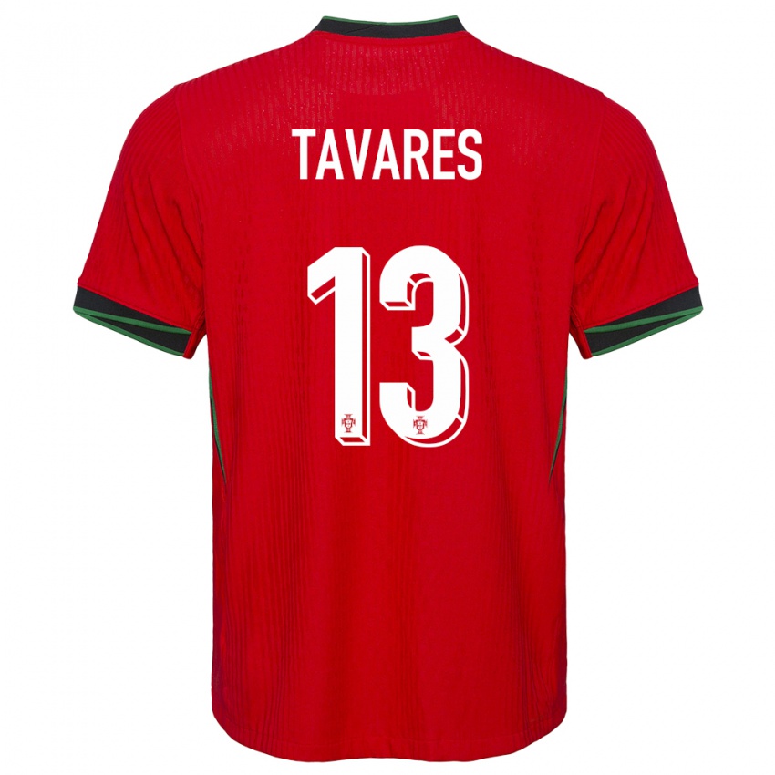 Niño Camiseta Portugal Nuno Tavares #13 Rojo 1ª Equipación 24-26 La Camisa