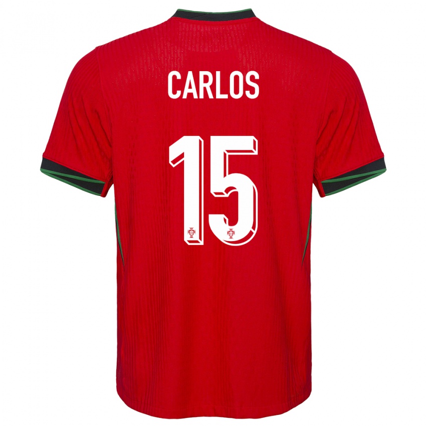 Niño Camiseta Portugal Ze Carlos #15 Rojo 1ª Equipación 24-26 La Camisa