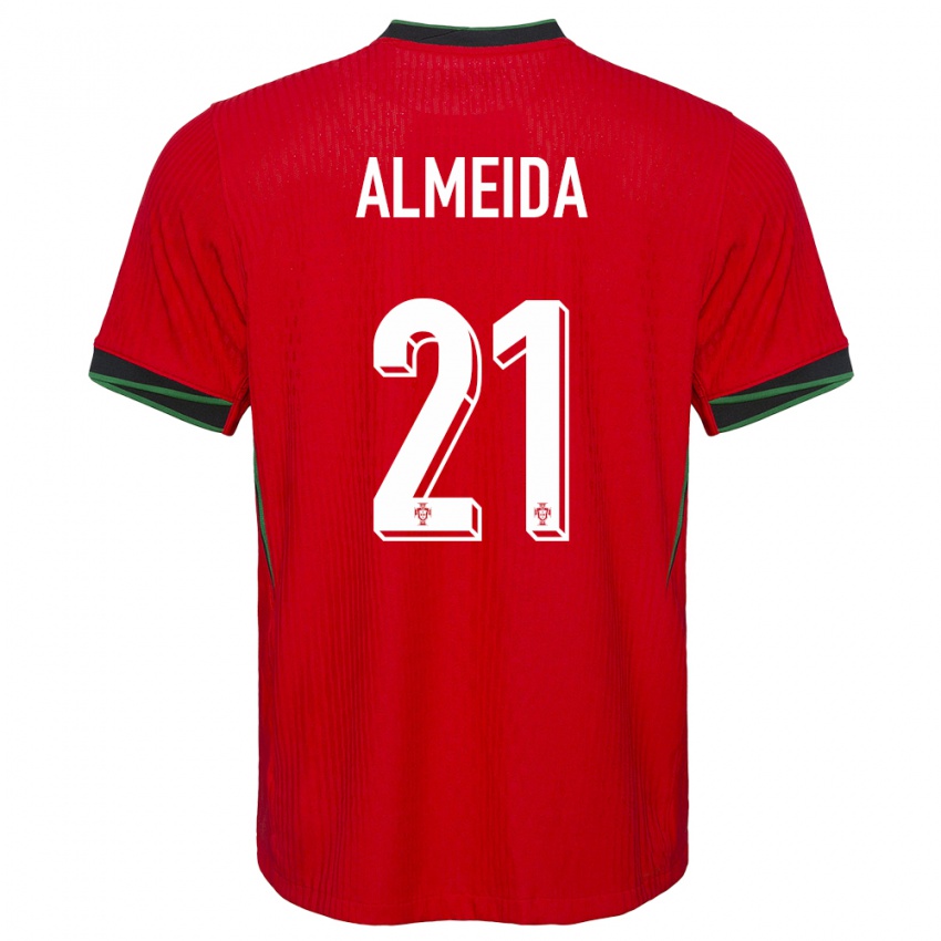 Niño Camiseta Portugal Andre Almeida #21 Rojo 1ª Equipación 24-26 La Camisa