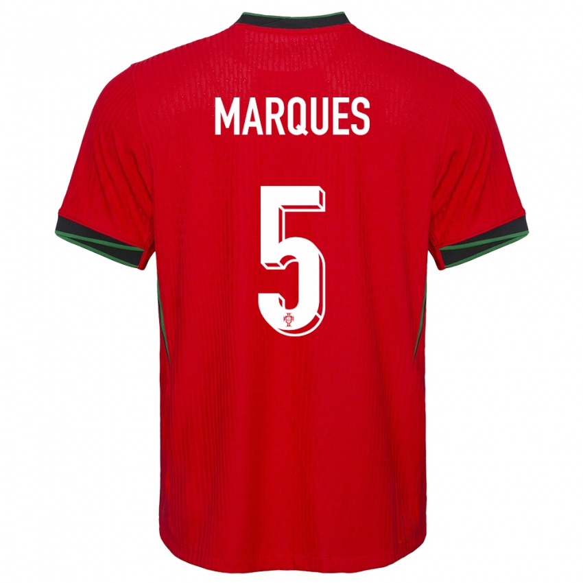 Niño Camiseta Portugal Martim Marques #5 Rojo 1ª Equipación 24-26 La Camisa