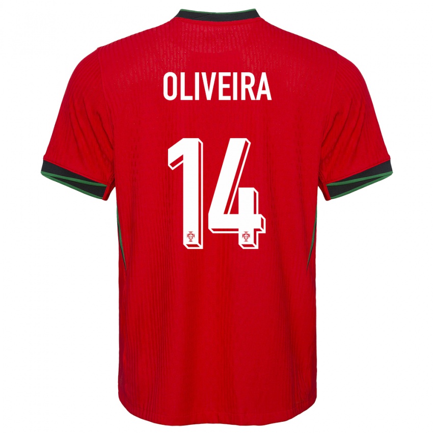 Niño Camiseta Portugal Hugo Oliveira #14 Rojo 1ª Equipación 24-26 La Camisa
