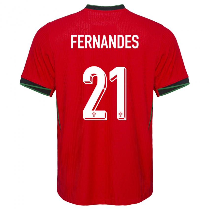 Niño Camiseta Portugal Mateus Fernandes #21 Rojo 1ª Equipación 24-26 La Camisa