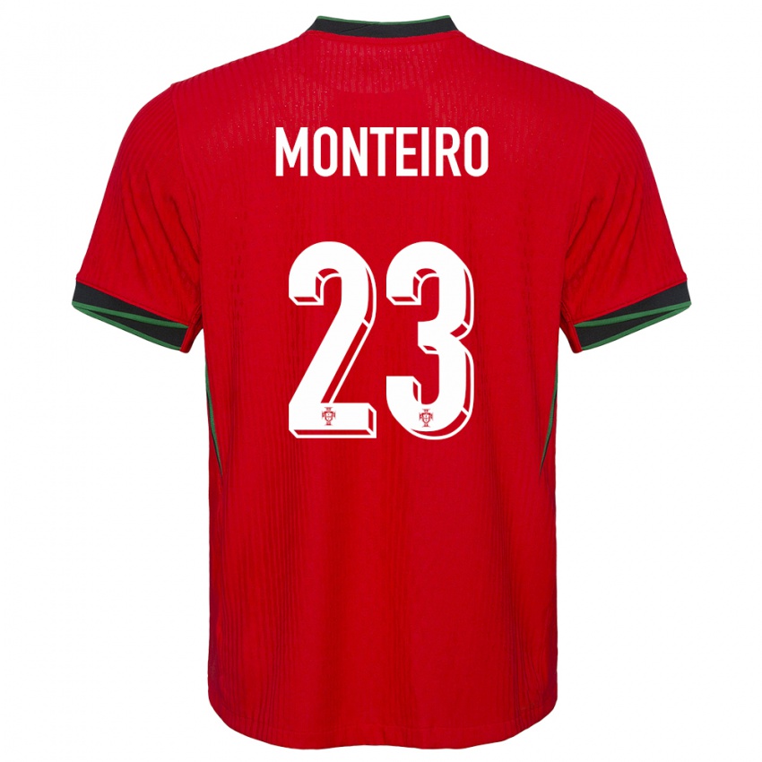 Niño Camiseta Portugal David Monteiro #23 Rojo 1ª Equipación 24-26 La Camisa