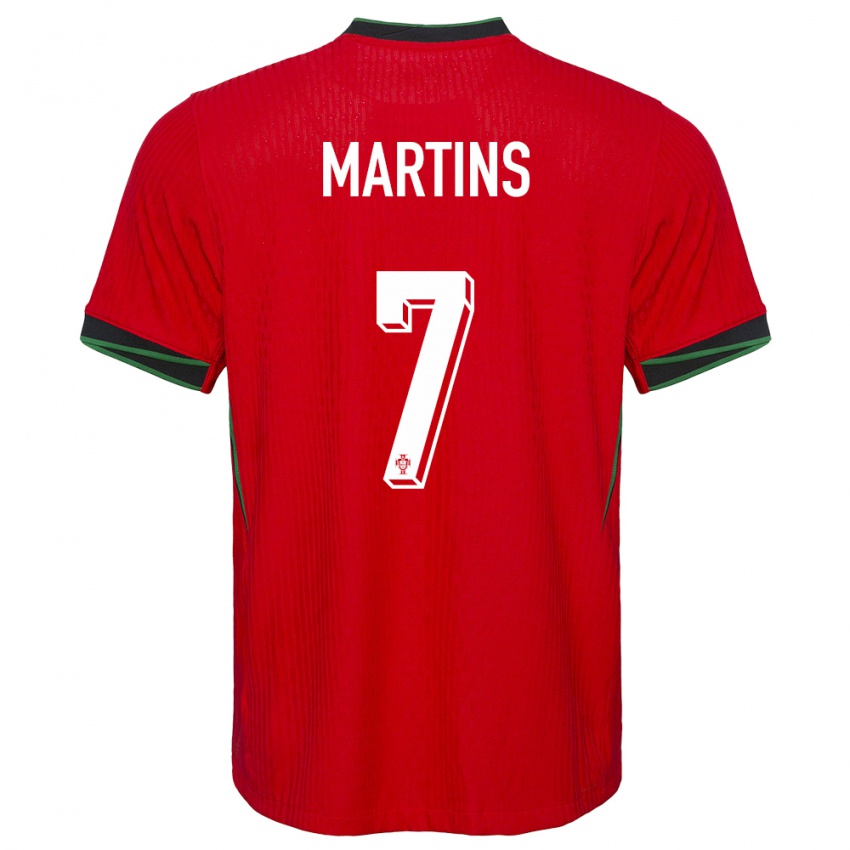 Niño Camiseta Portugal Gil Martins #7 Rojo 1ª Equipación 24-26 La Camisa