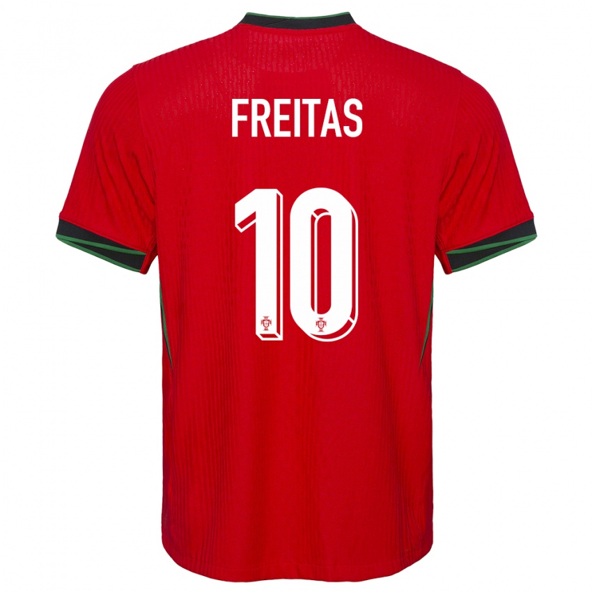 Niño Camiseta Portugal Tiago Freitas #10 Rojo 1ª Equipación 24-26 La Camisa