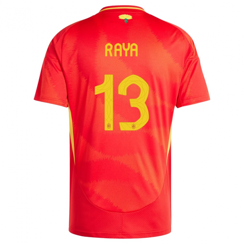 Niño Camiseta España David Raya #13 Rojo 1ª Equipación 24-26 La Camisa