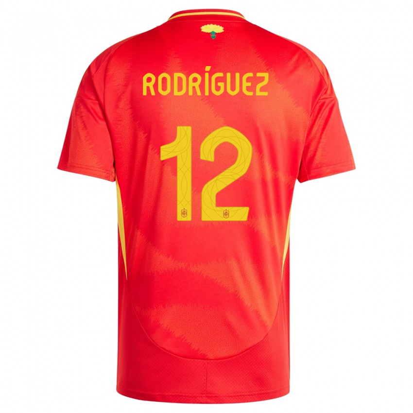 Niño Camiseta España Lucia Rodriguez #12 Rojo 1ª Equipación 24-26 La Camisa