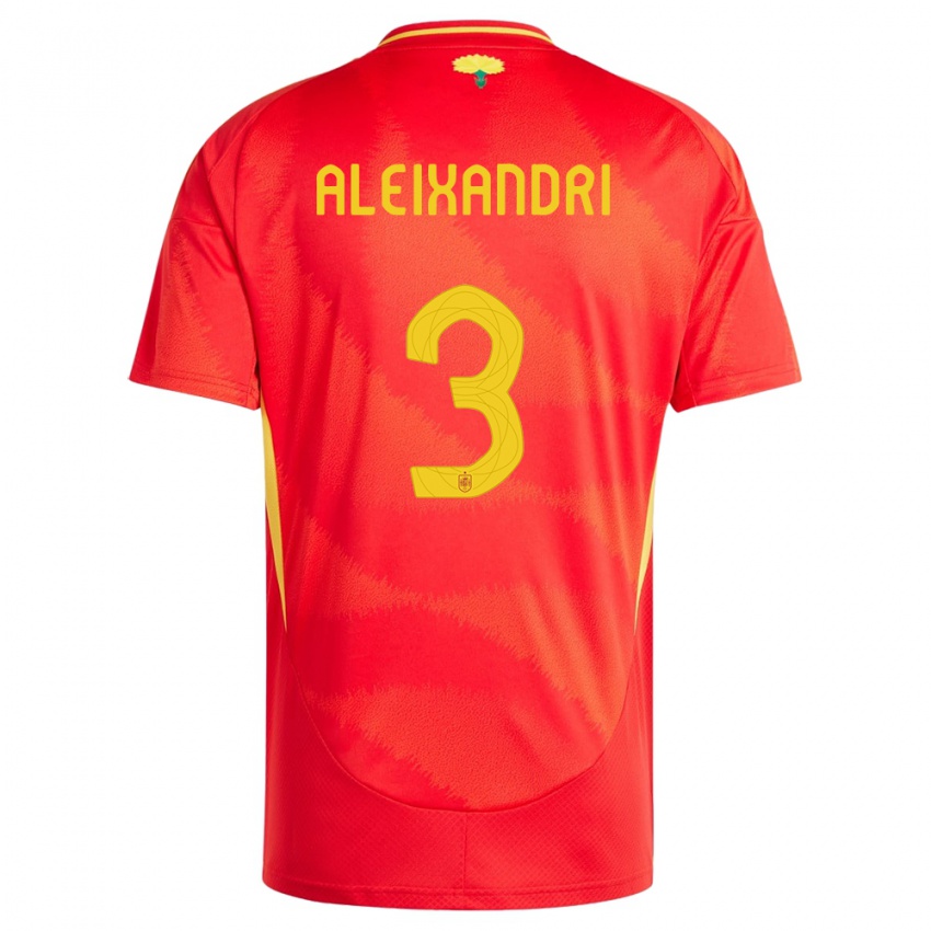Niño Camiseta España Laia Aleixandri #3 Rojo 1ª Equipación 24-26 La Camisa