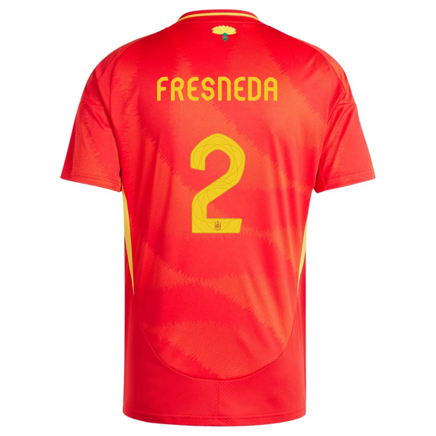 Niño Camiseta España Ivan Fresneda #2 Rojo 1ª Equipación 24-26 La Camisa