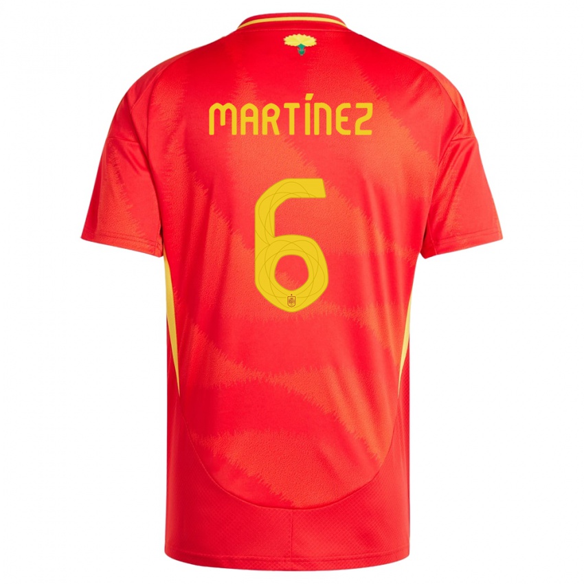Niño Camiseta España Roger Martinez #6 Rojo 1ª Equipación 24-26 La Camisa