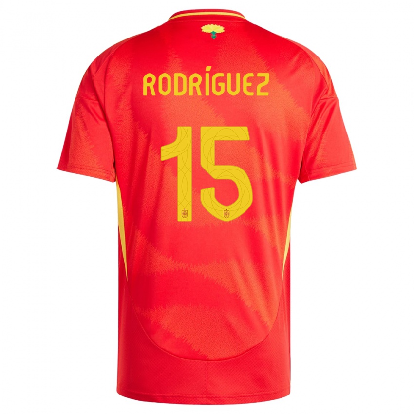 Niño Camiseta España Dani Rodriguez #15 Rojo 1ª Equipación 24-26 La Camisa