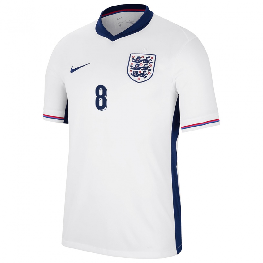 Niño Camiseta Inglaterra Leah Williamson #8 Blanco 1ª Equipación 24-26 La Camisa