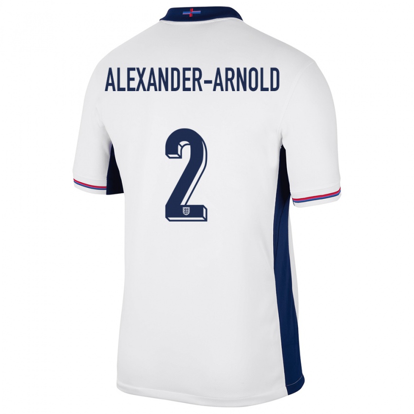 Niño Camiseta Inglaterra Trent Alexander-Arnold #2 Blanco 1ª Equipación 24-26 La Camisa