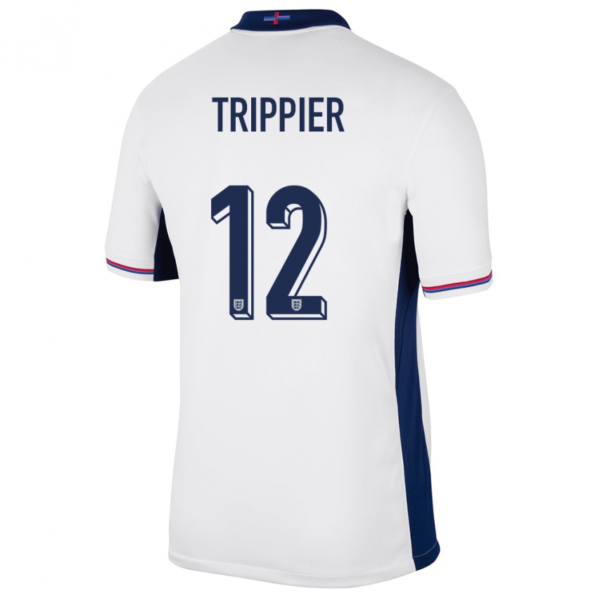 Niño Camiseta Inglaterra Kieran Trippier #12 Blanco 1ª Equipación 24-26 La Camisa